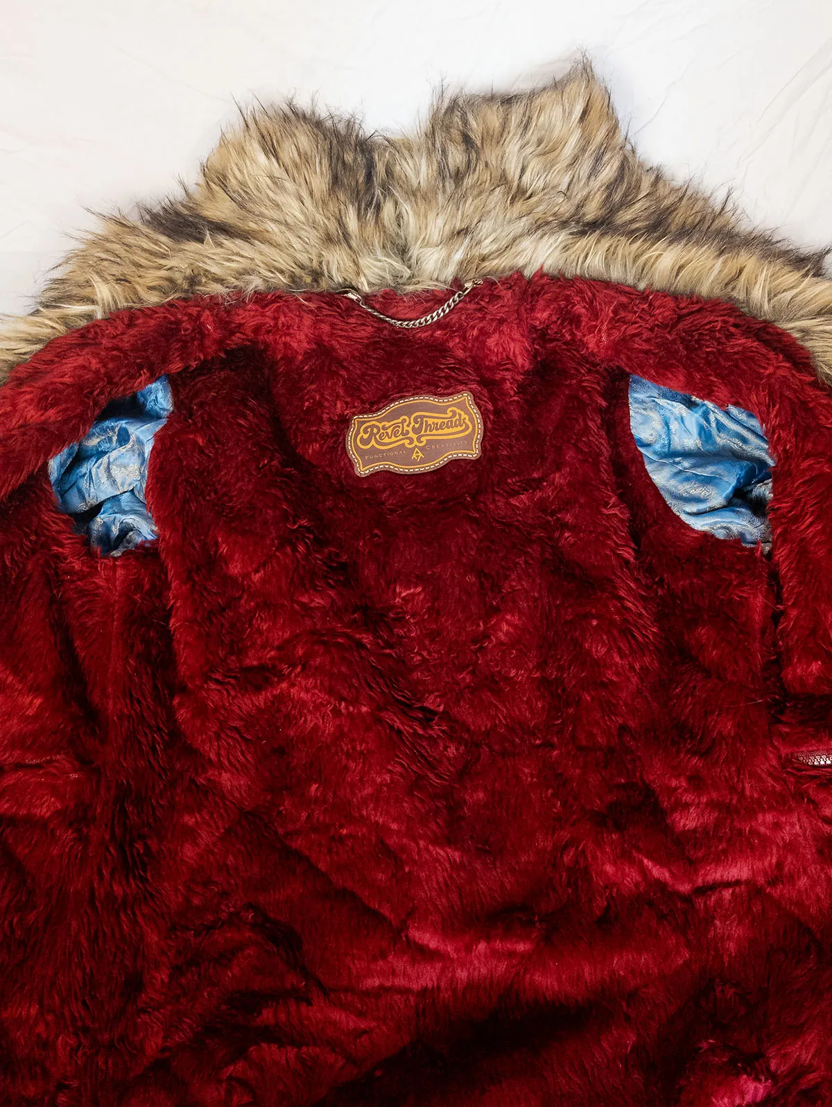 Huxley Luxe Festival Coat internal cosy fur – premium festival coat by Revel Threads