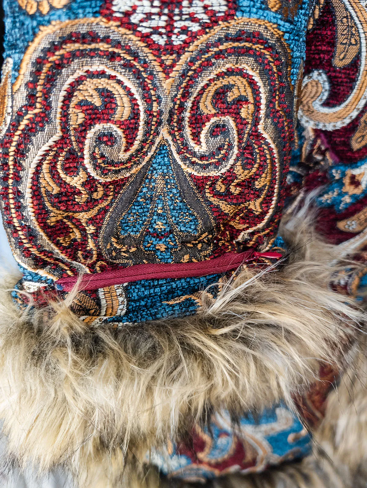 Huxley Luxe Festival Coat secret cuff pocket closed – premium festival coat by Revel Threads