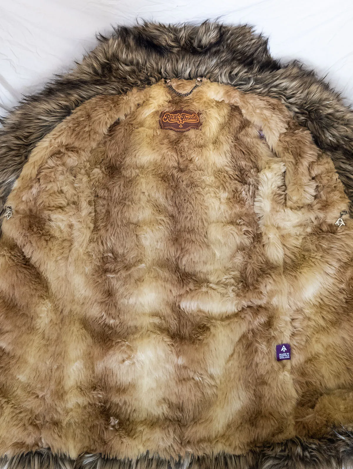 Shelley Luxe Festival Coat internal cosy fur – premium festival coat by Revel Threads